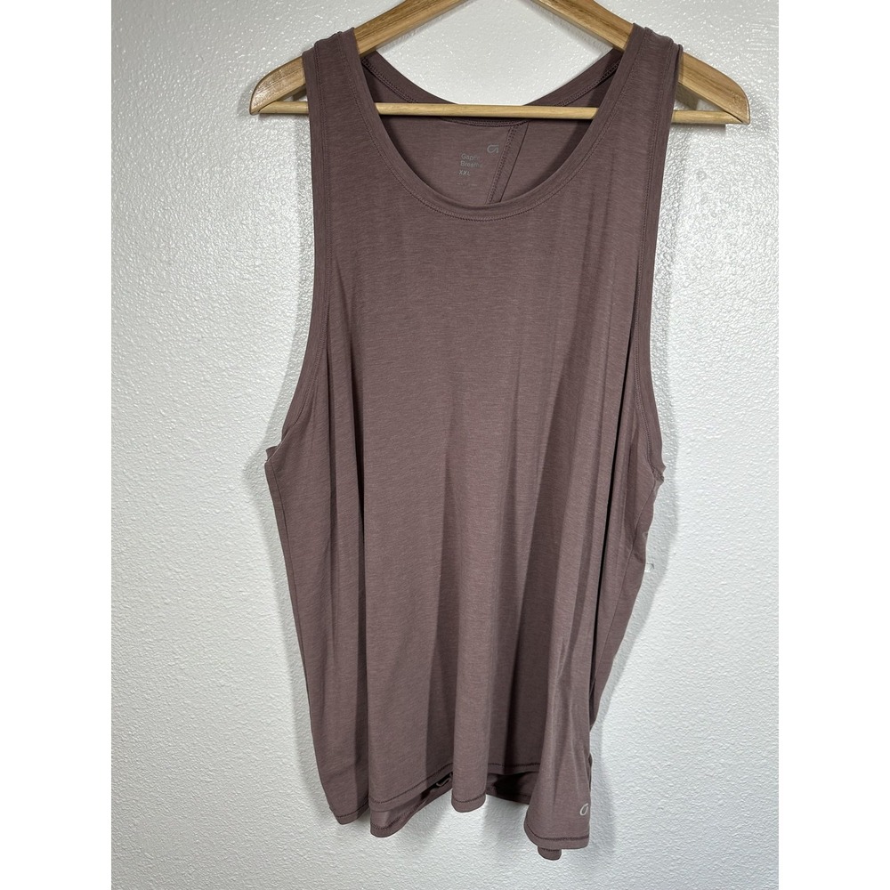 GapFit‎ Breathe Tank Top Womens 2XL Purple Mauve Sleeveless Athletic Yoga Gym